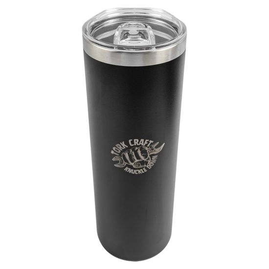 TORK CRAFT Stainless Steel Skinny Tumbler C/w Straw Black